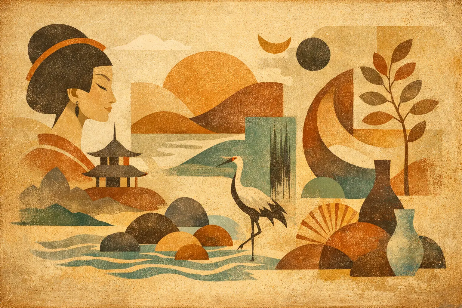 What Defines Modern Abstract Eastern Art?