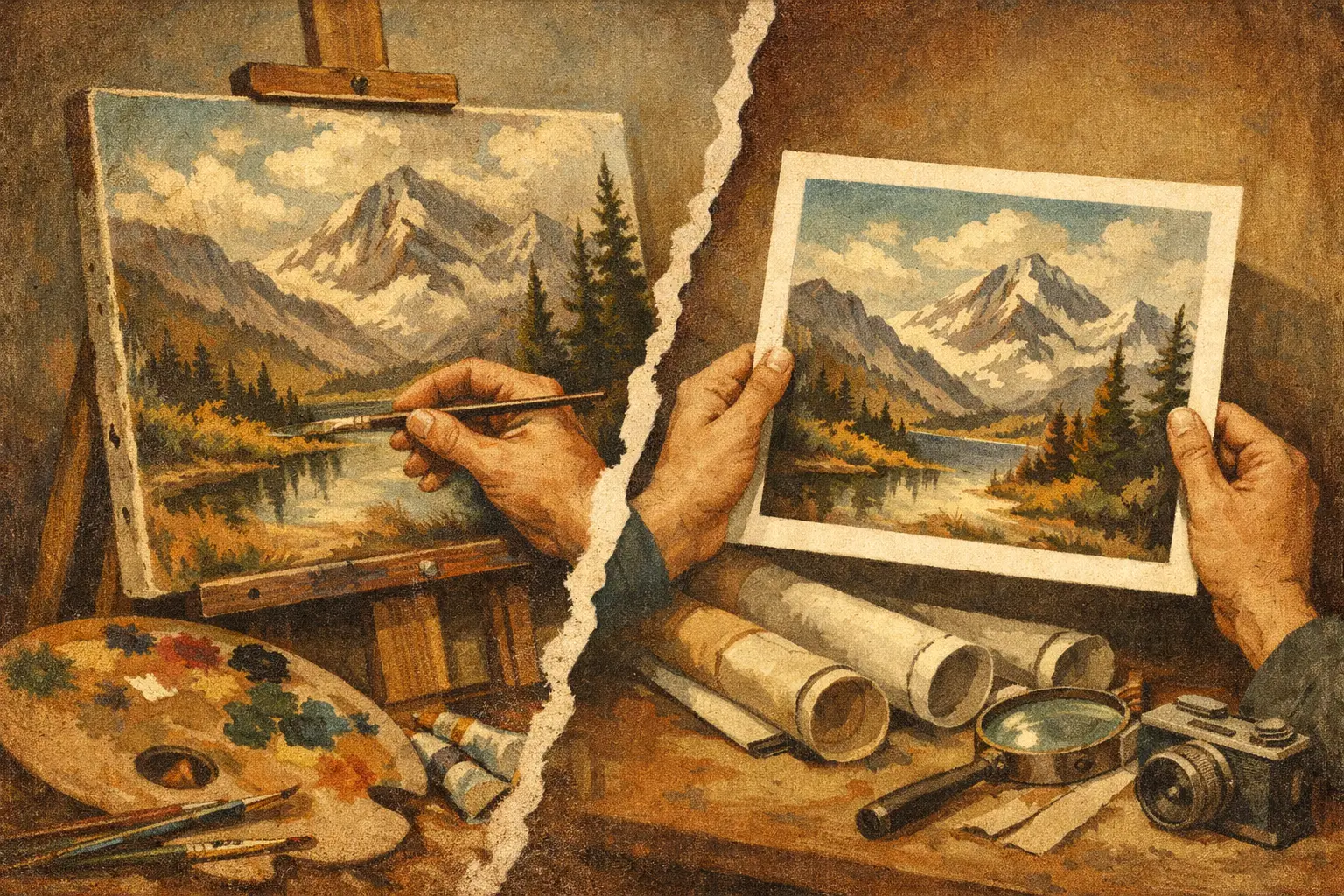 Original Painting Versus Art Print