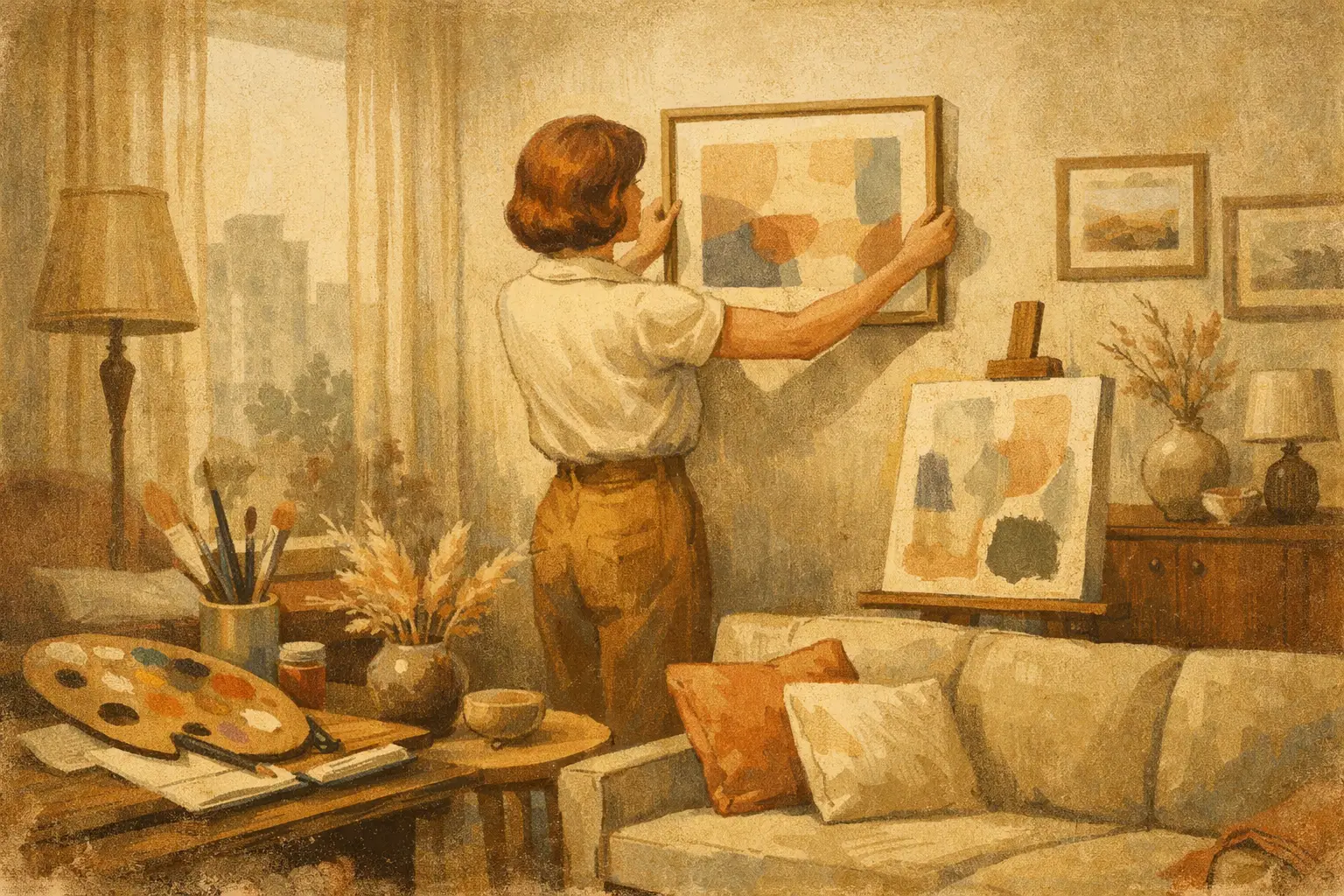 Apartment Art Makeover Case Study in Soft Contrast