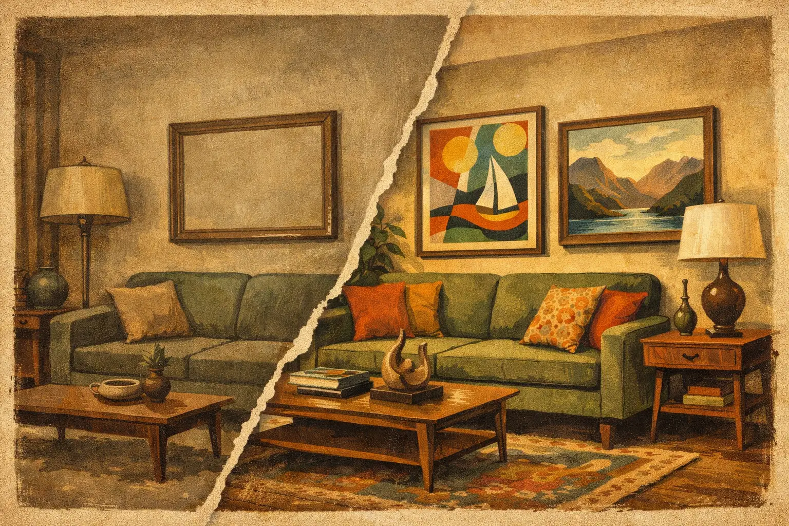 A Living Room Art Transformation Example